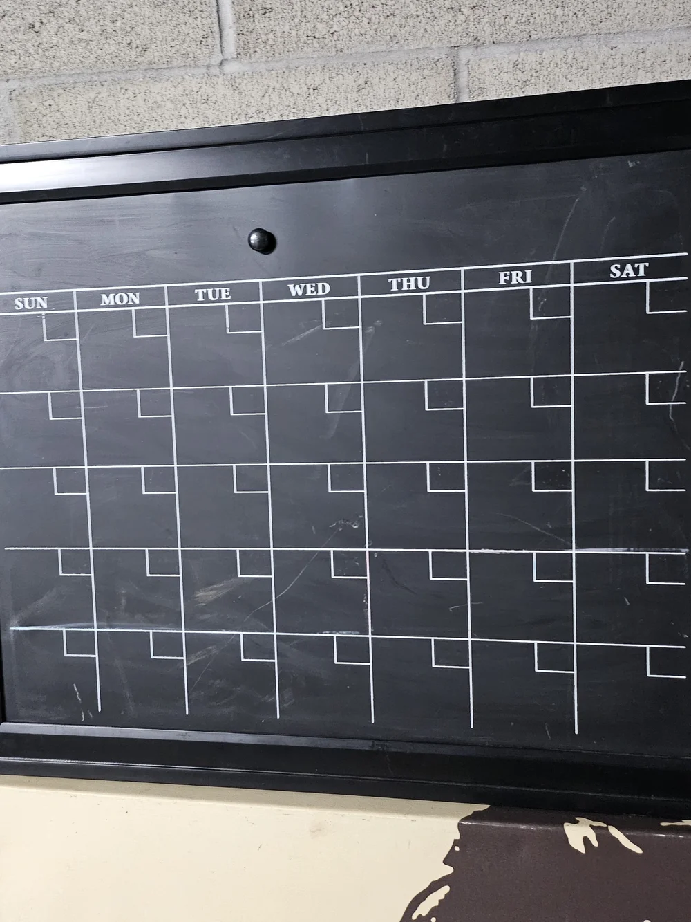 DesignOvation Beatrice Framed Magnetic Chalkboard Monthly Calendar